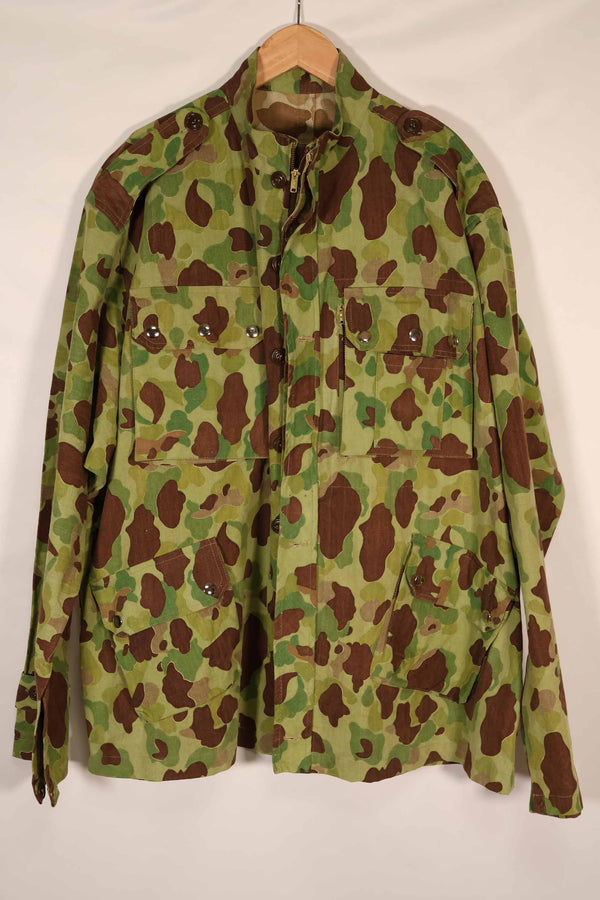 Real Fabric Replica Frogskin Camouflage French Army Airborne Jacket Cut Used