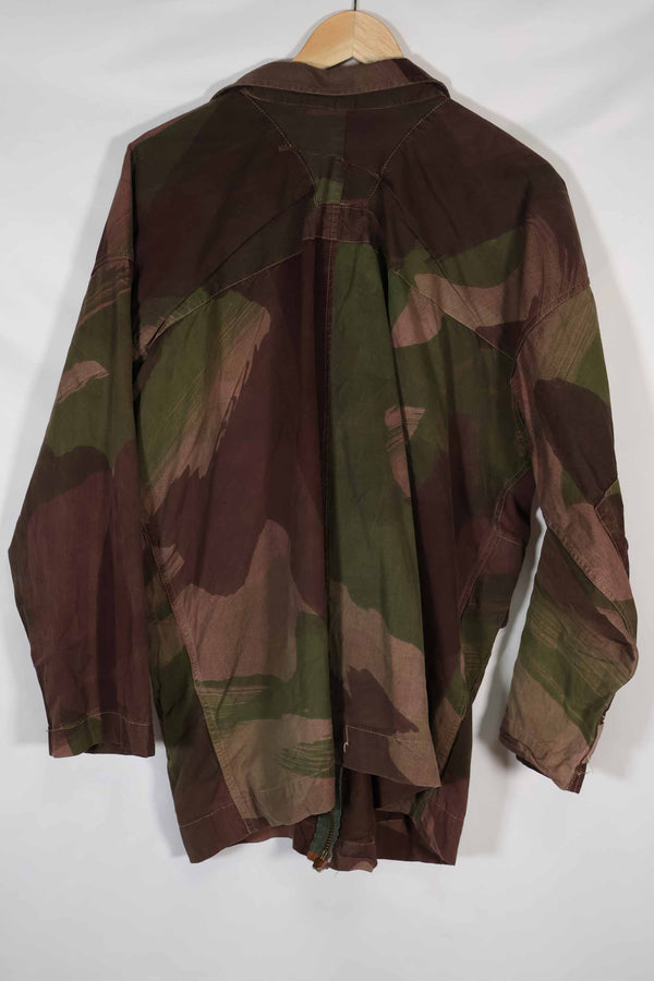Real 1940s WWII British Army Windproof Camouflage Indochina War Zipper Custom Jacket Used