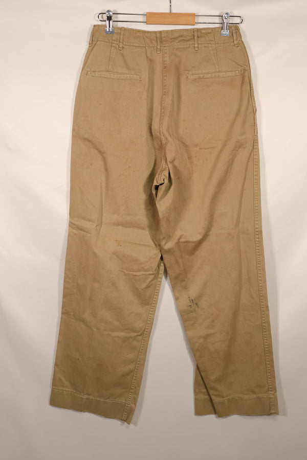 Real WWII 1940s US Army Cotton Chino Pants Used The Great Escape
