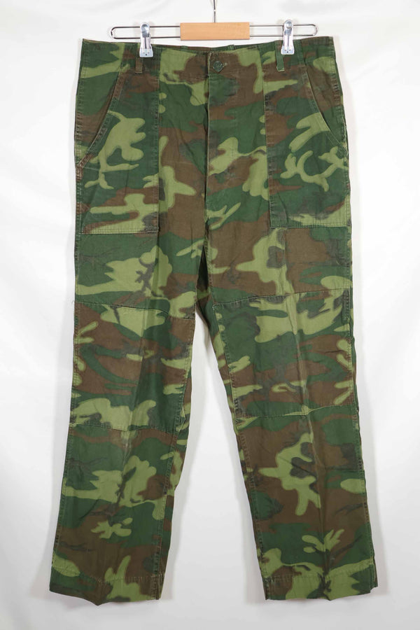 Late 1960s Non ripstop fabric ERDL baker pants, used