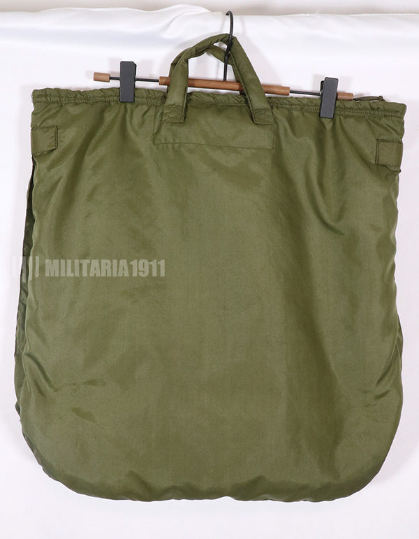 Original U.S. Air Force helmet bag, made in 1976, zipper closure not available, used.