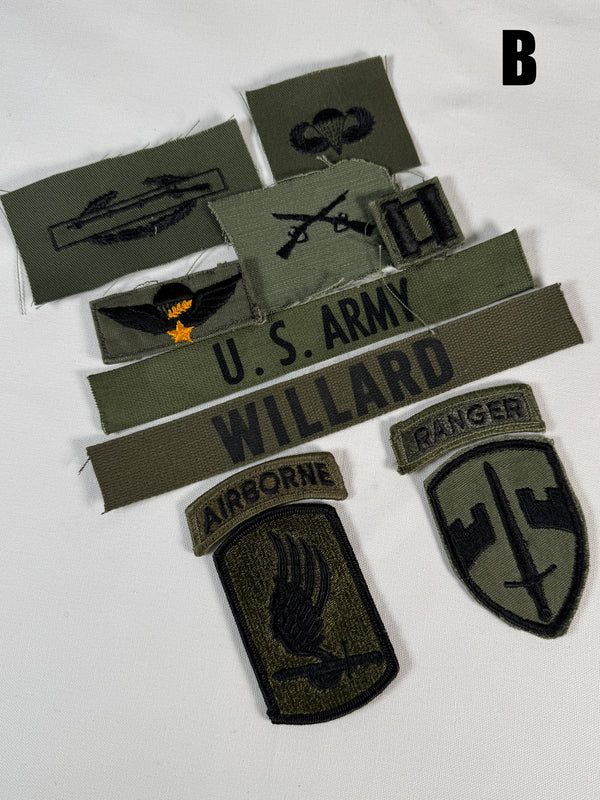 Patch set  "Apocalypse Now" movie Captain Willard insignia set, dress-up parts