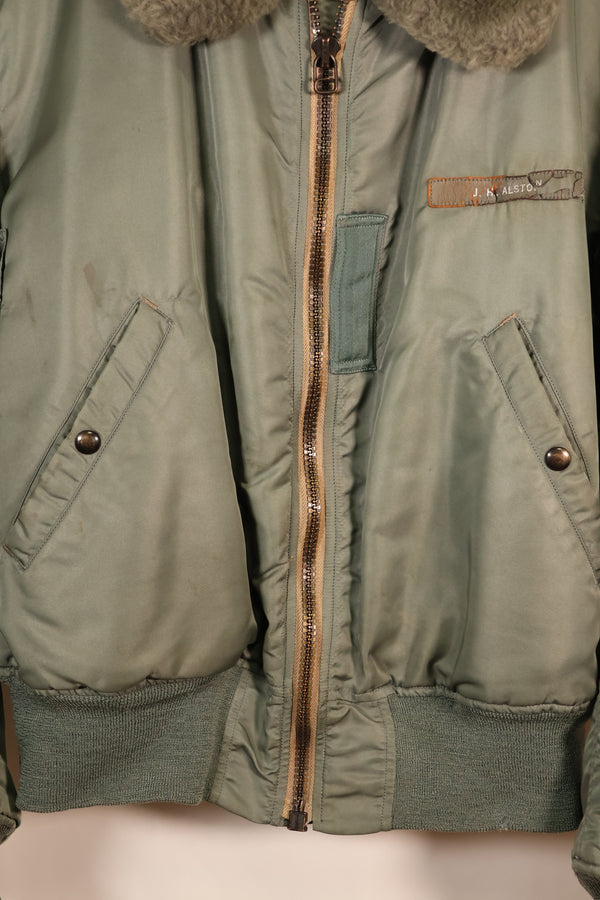 Mid-1950s Test Sample—Estimated Size L or X-LARGE—U.S. Air Force B-15D Flight Jacket—Experimental Test Sample—Good Condition