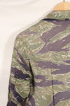 Mid-1960s, estimated A-XL Silver Tiger Tiger stripe shirt, faded, used.