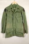 1967 Contract Estimated S-R 3rd Model Jungle Fatigue Jacket 73rd Surveillance Airplane Company  Patch First Attached Used