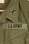 1969 Contract, M-L, 4th Model Jungle Fatigue Jacket, Green Beret Specification, Patches Added Later, Used