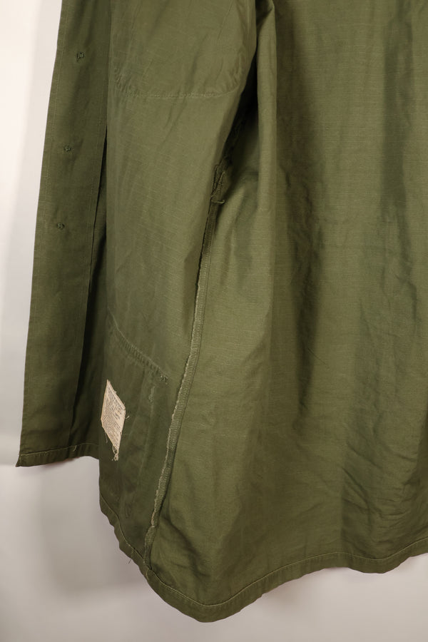 1969 Contract, M-L, 4th Model Jungle Fatigue Jacket, Green Beret Specification, Patches Added Later, Used