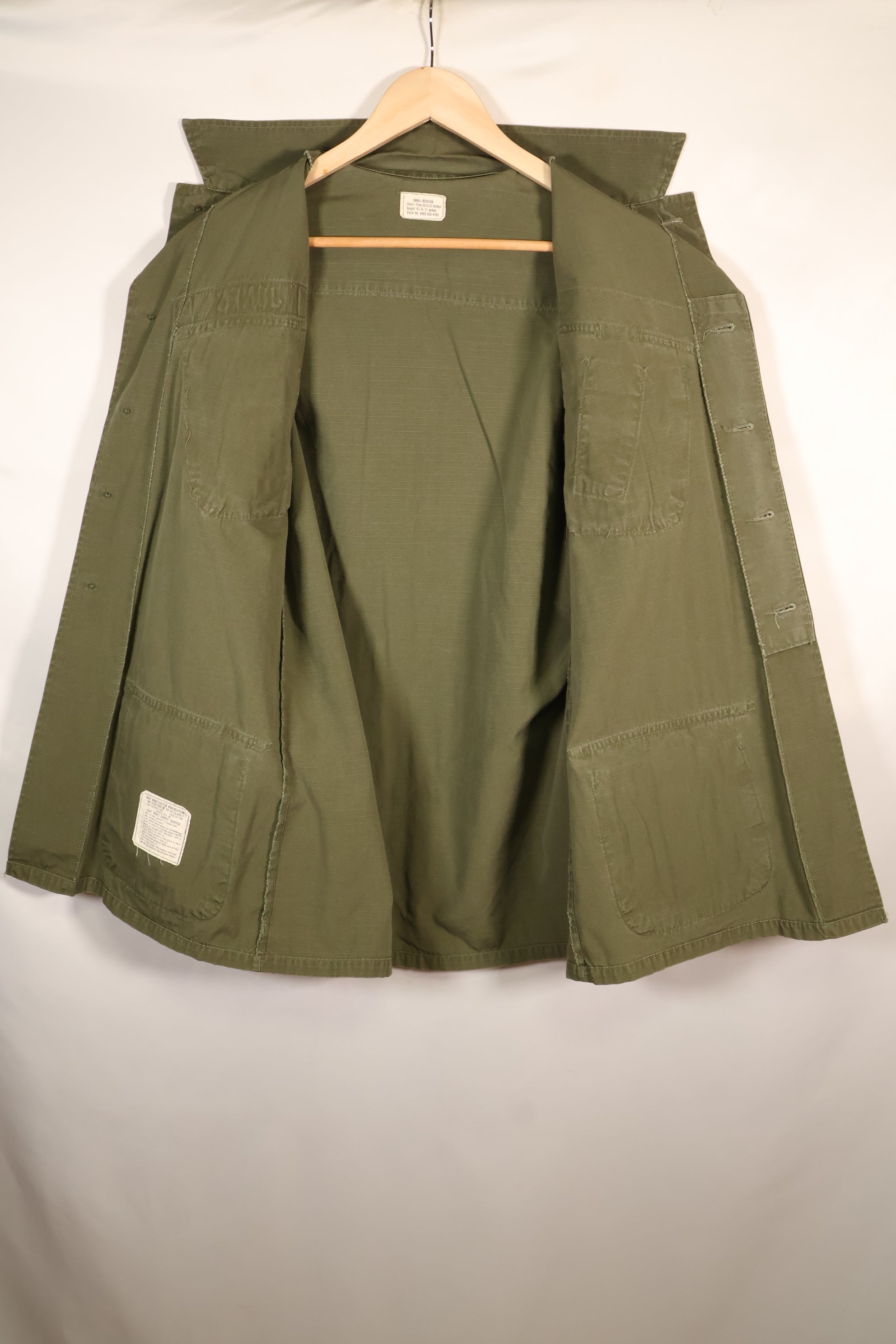 1969 Contract, S-R, USAF Issue, 4th Model Jungle Fatigue Jacket, Used