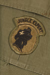 Late 1960s, S-L, U.S. Military, 4th Model Jungle Fatigue Jacket, with added patches, used