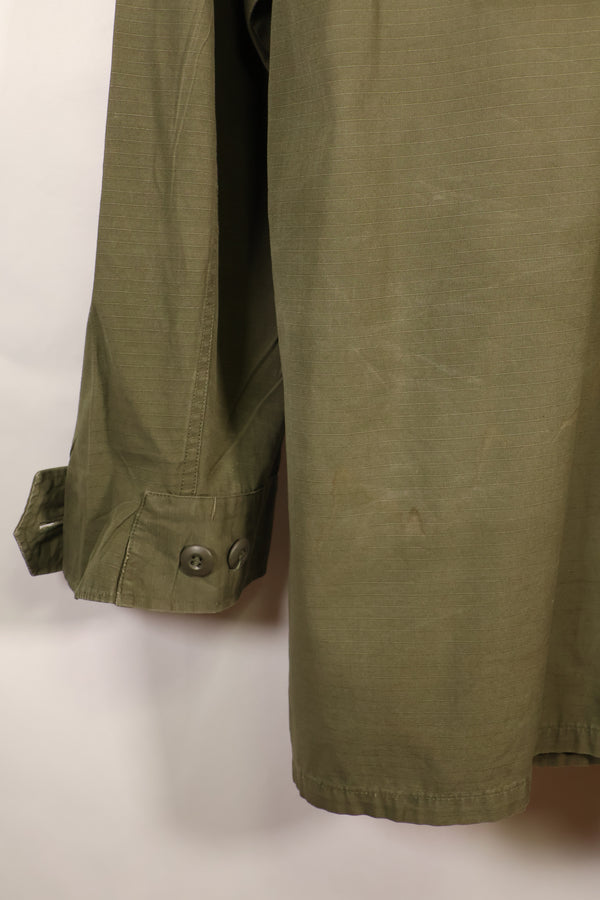Late 1960s, S-L, U.S. Military, 4th Model Jungle Fatigue Jacket, with added patches, used