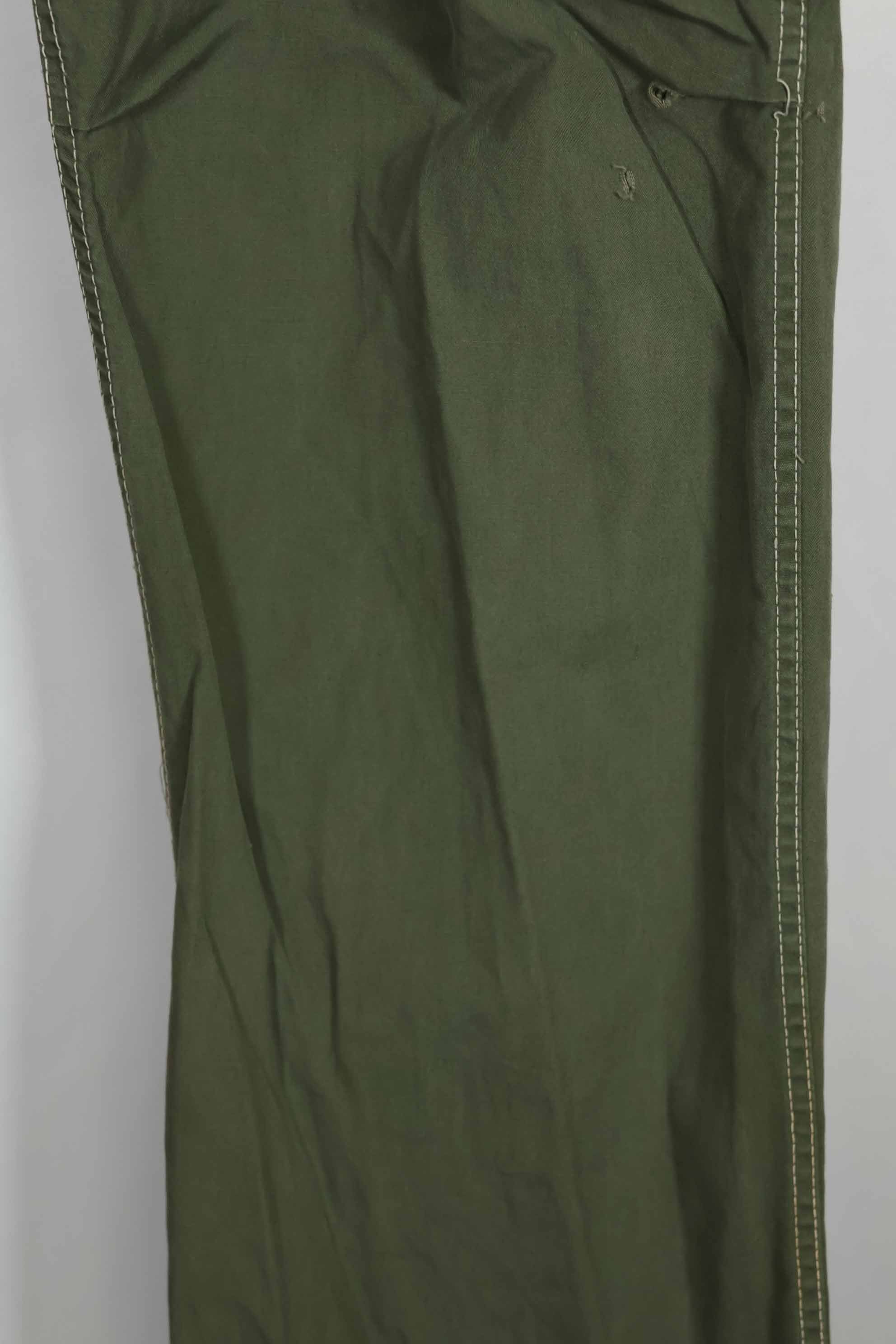 Mid-1960s Japanese locally made 2nd Model Jungle Fatigue pants, used.