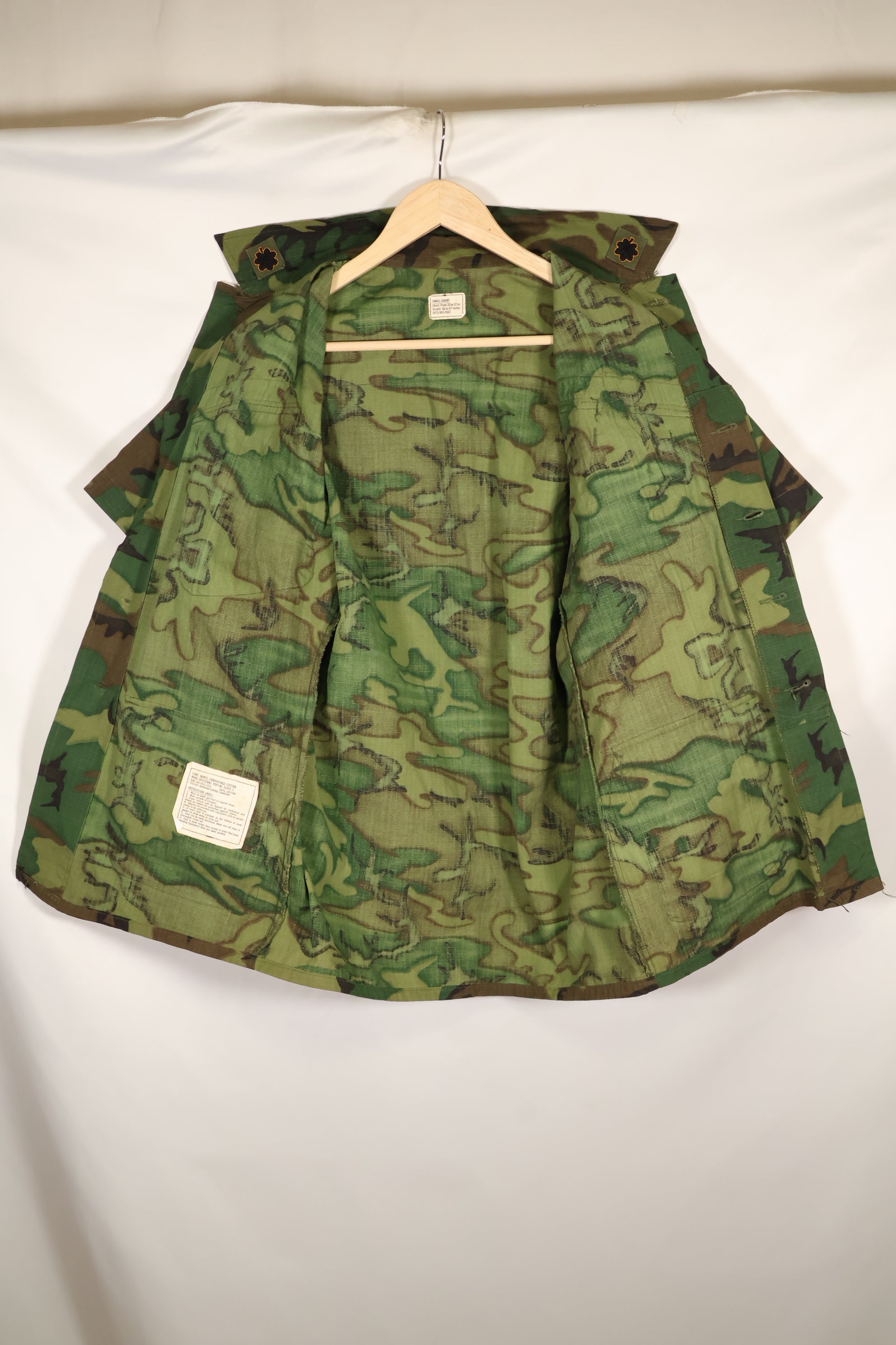 1969 Contract S-S USAF Major ERDL Ripstop Jacket with Tailor Used