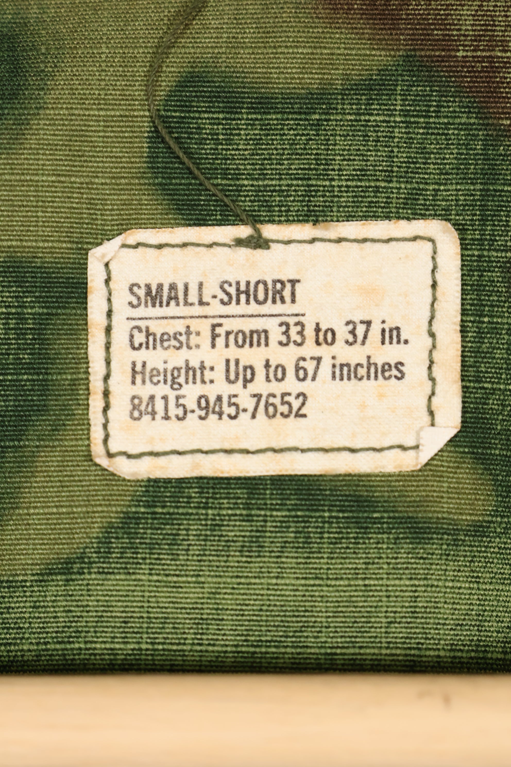 1969 Contract S-S USAF Major ERDL Ripstop Jacket with Tailor Used