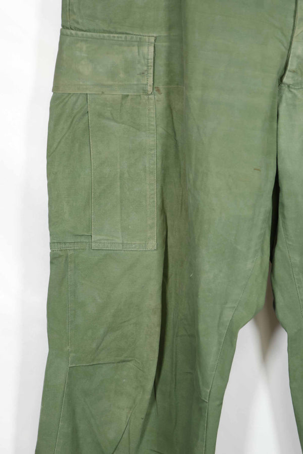 Mid-1960s 3rd Model Non-Ripstop Jungle Fatigue Pants L-L Used