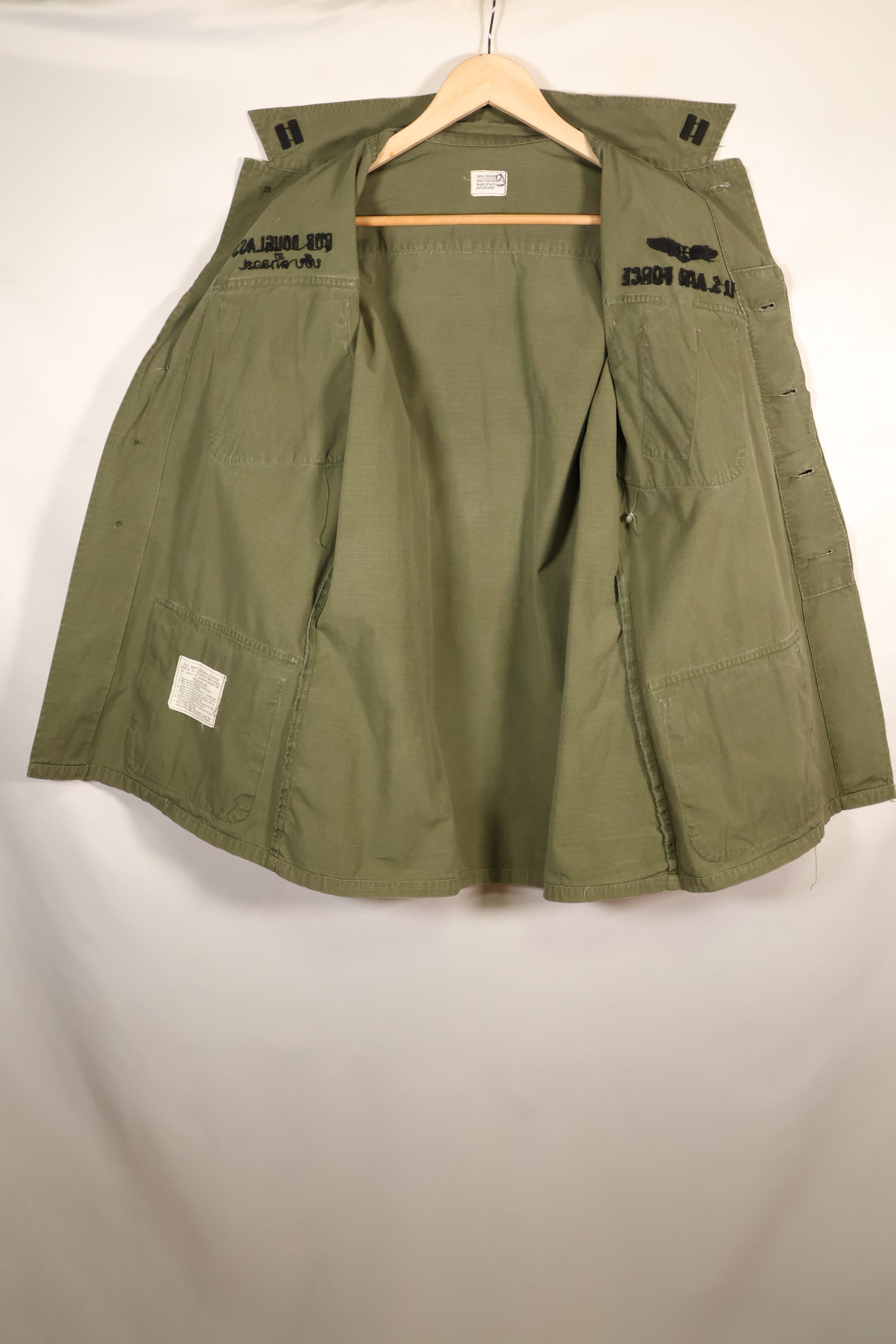 1969 Contract, S-R, USAF, U.S. Air Force, 4th Model Jungle Fatigue Jacket, Used
