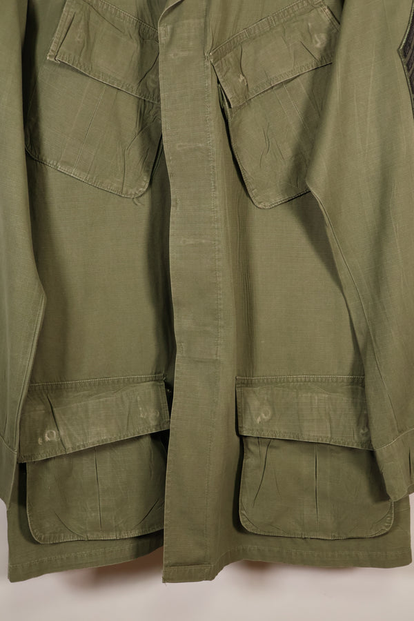 1969 Contract, M-L, 4th Model Jungle Fatigue Jacket, 101st Airborne Division Specification, Used