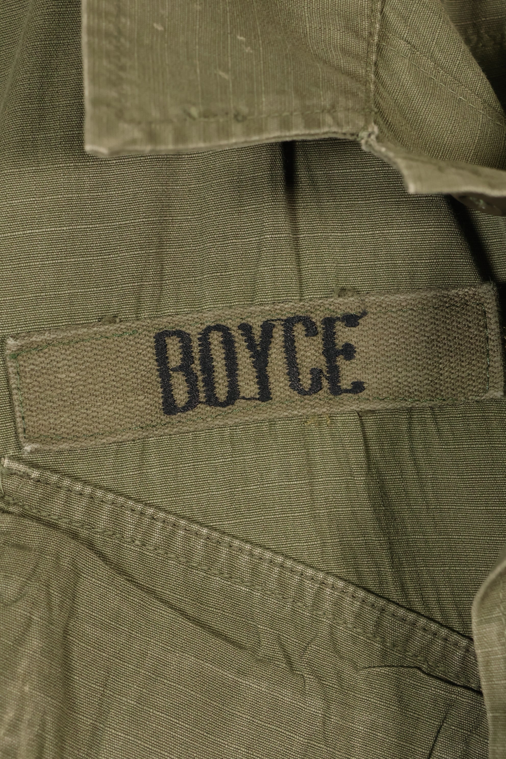 1969 Contract, M-L, 4th Model Jungle Fatigue Jacket, 101st Airborne Division Specification, Used