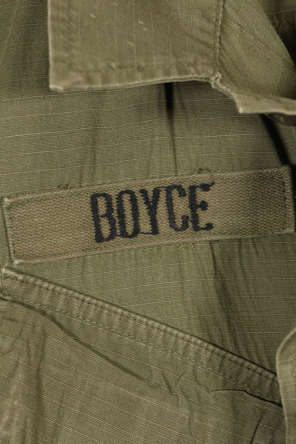 1969 Contract, M-L, 4th Model Jungle Fatigue Jacket, 101st Airborne Division Specification, Used