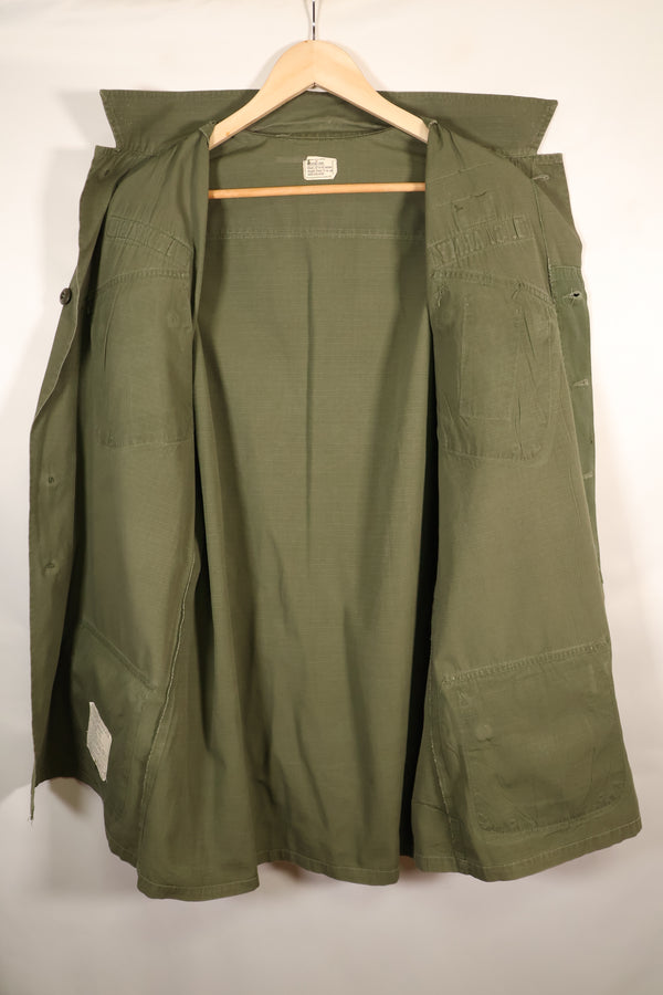 1969 Contract, M-L, 4th Model Jungle Fatigue Jacket, 101st Airborne Division Specification, Used