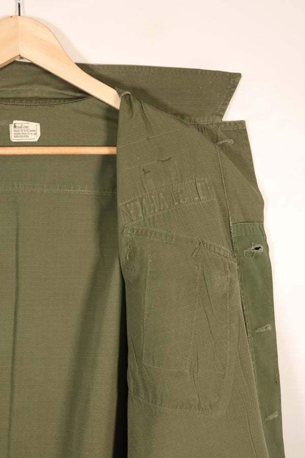 1969 Contract, M-L, 4th Model Jungle Fatigue Jacket, 101st Airborne Division Specification, Used