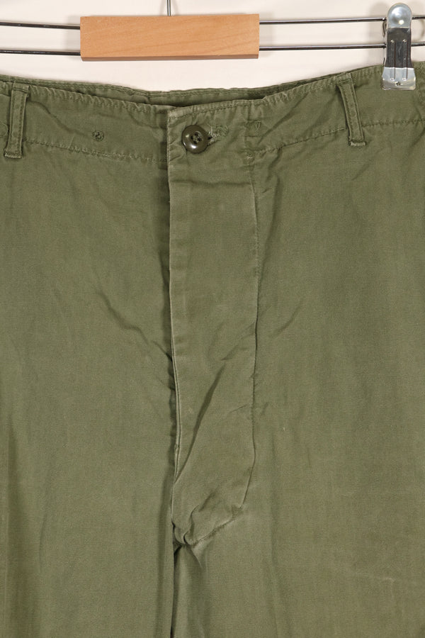 Estimated circa 1965 M-R 2nd Model Jungle Fatigue pants, faded, used.