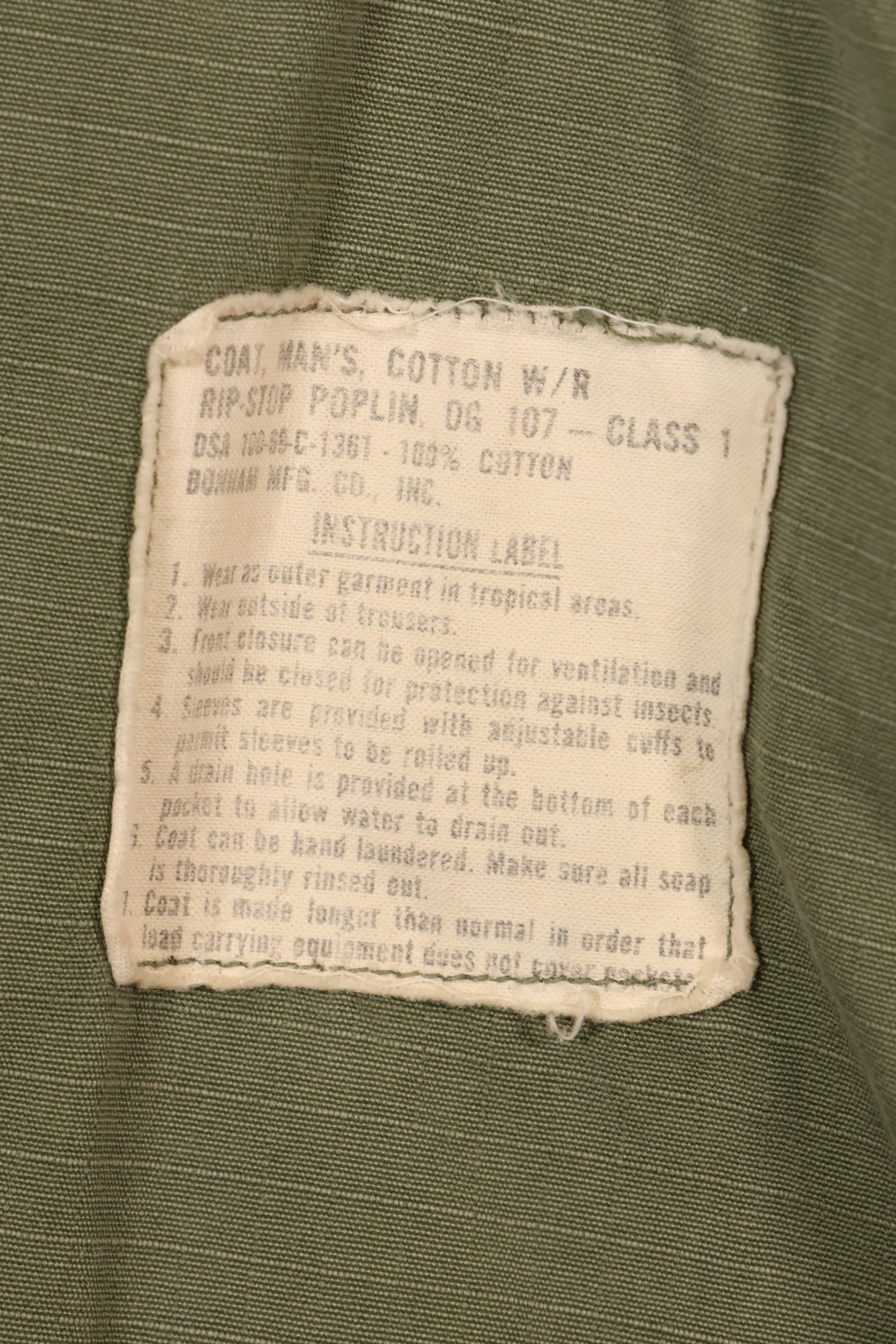 1969 Contract S-S 4th Model Jungle Fatigue Jacket with Tape—Used