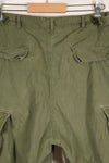 Estimated circa 1965 M-R 2nd Model Jungle Fatigue pants, faded, used.