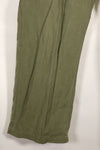 1964 Contract S-L with hemming 1st Model Jungle Fatigue Pants, used with fading.