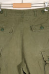 1964 Contract S-L with hemming 1st Model Jungle Fatigue Pants, used with fading.