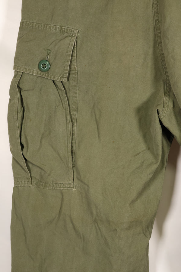 1964 Contract S-L with hemming 1st Model Jungle Fatigue Pants, used with fading.