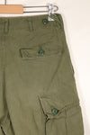 1964 Contract S-L with hemming 1st Model Jungle Fatigue Pants, used with fading.