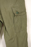 1964 Contract S-L with hemming 1st Model Jungle Fatigue Pants, used with fading.