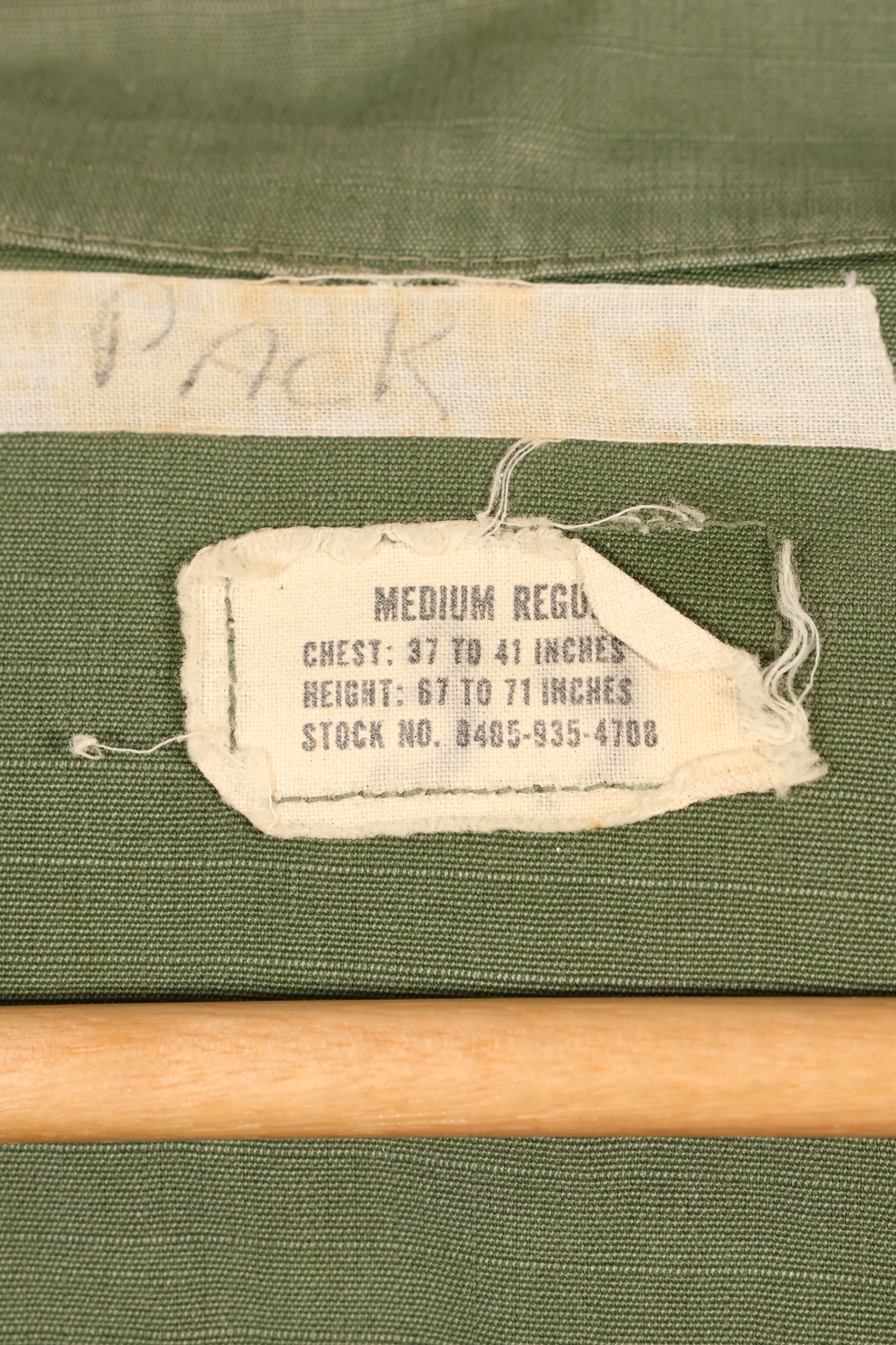 1969 Contract, M-R, 4th Model Jungle Fatigue Jacket, With Aftermarket Patches, Used