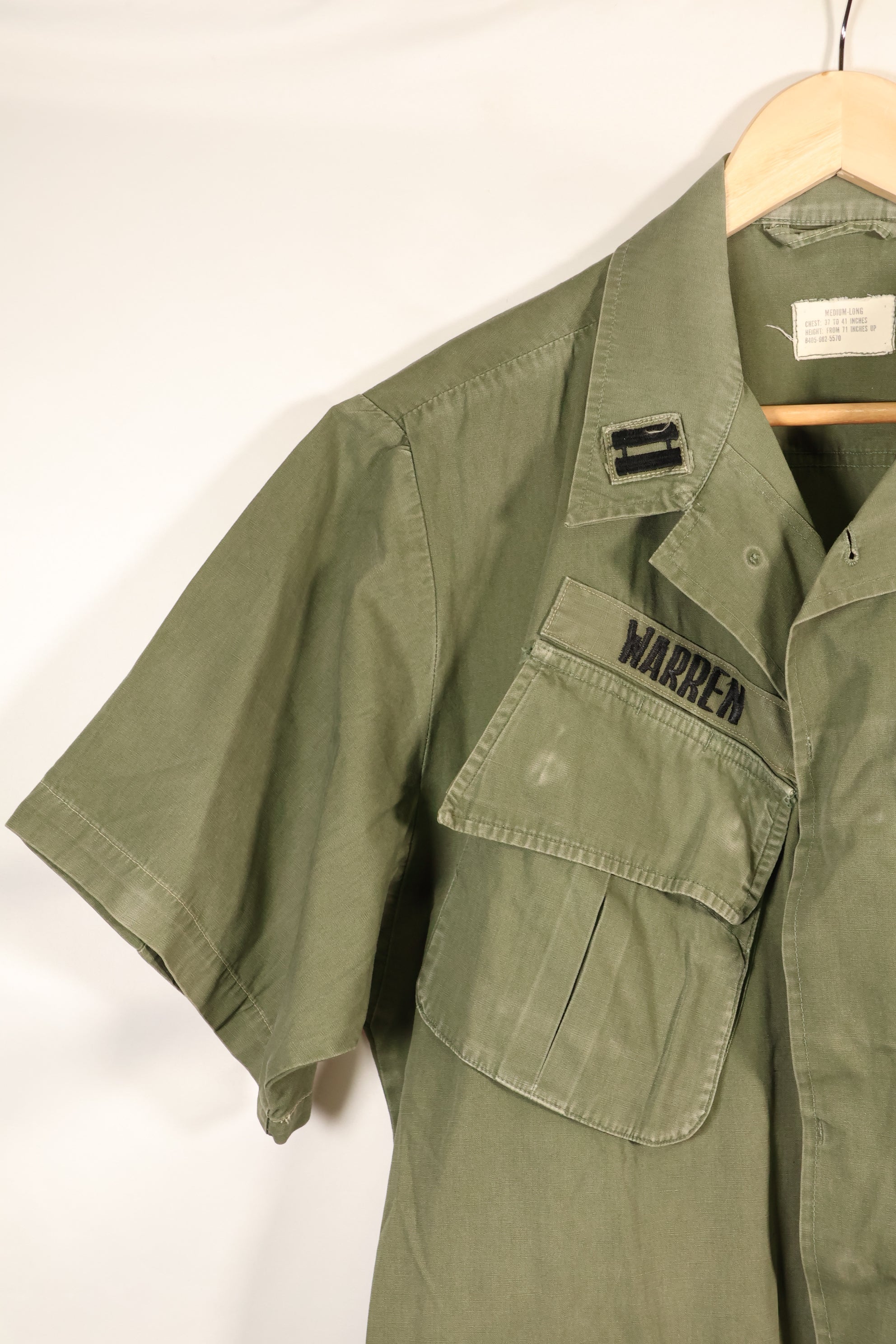 1967 Contract, M-L, 3rd Model Jungle Fatigue Jacket, USAF, Customized by Owner, Used