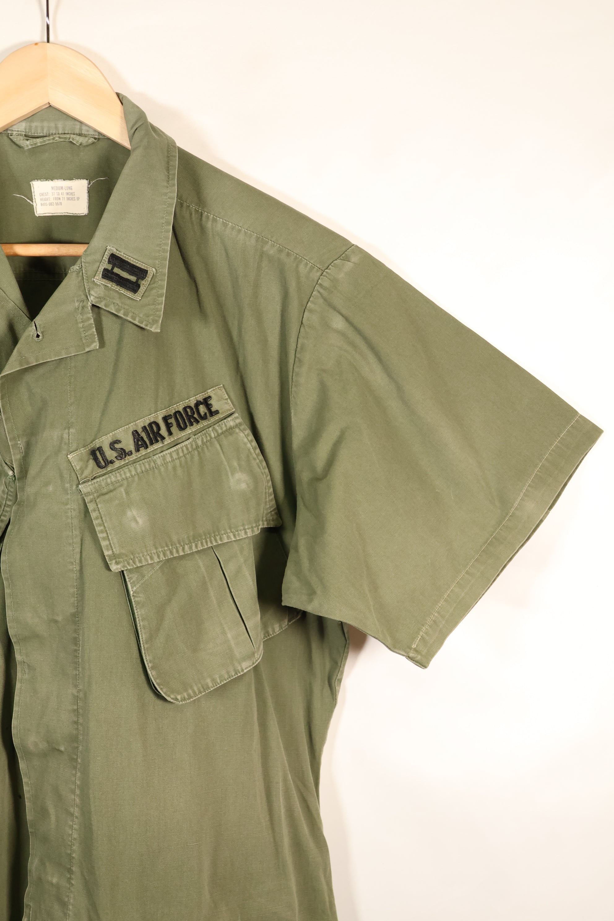 1967 Contract, M-L, 3rd Model Jungle Fatigue Jacket, USAF, Customized by Owner, Used
