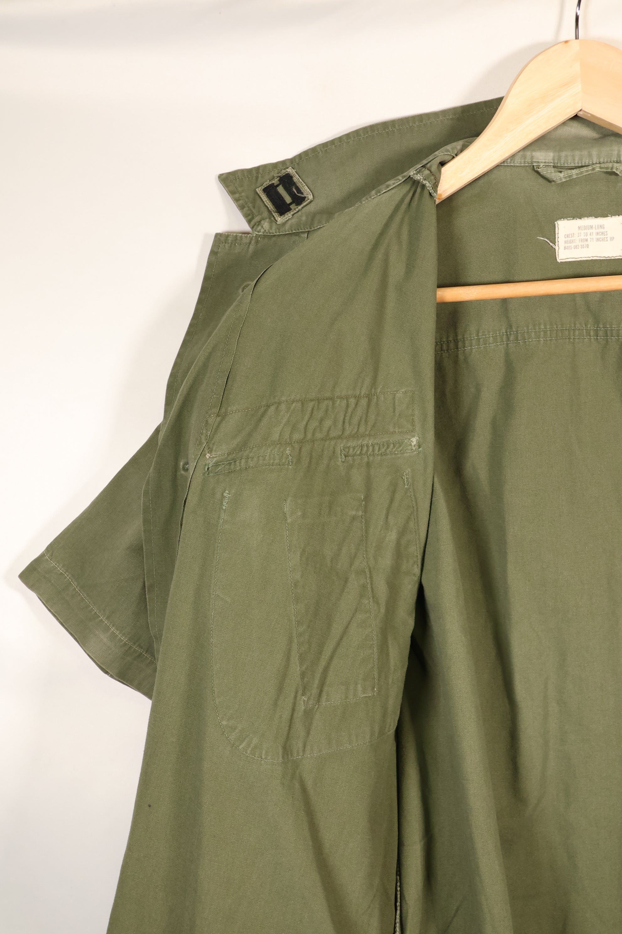 1967 Contract, M-L, 3rd Model Jungle Fatigue Jacket, USAF, Customized by Owner, Used