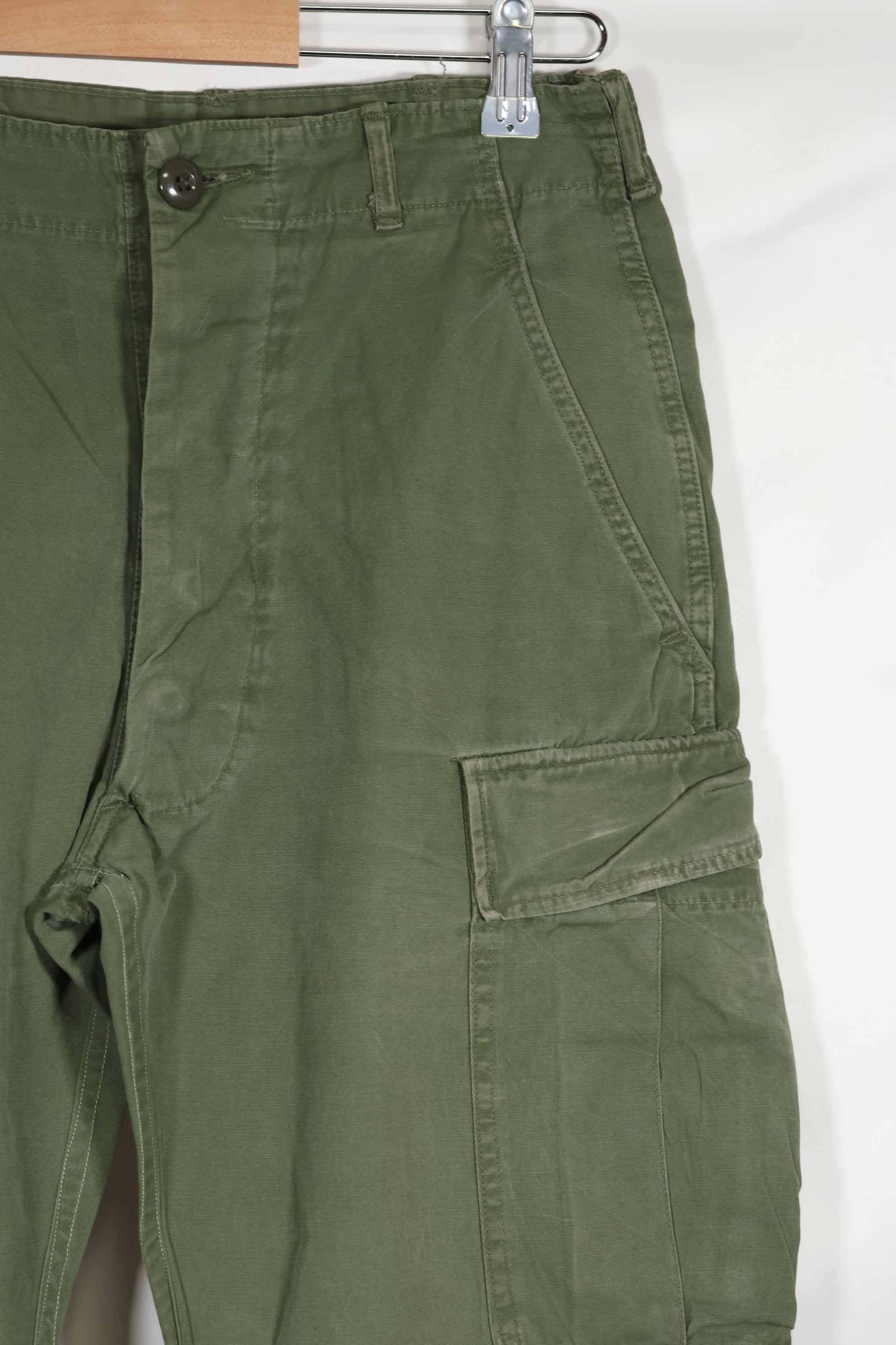 Mid 1960's 2nd Model Jungle Fatigue Pants Used Used S-L with strong signs of use