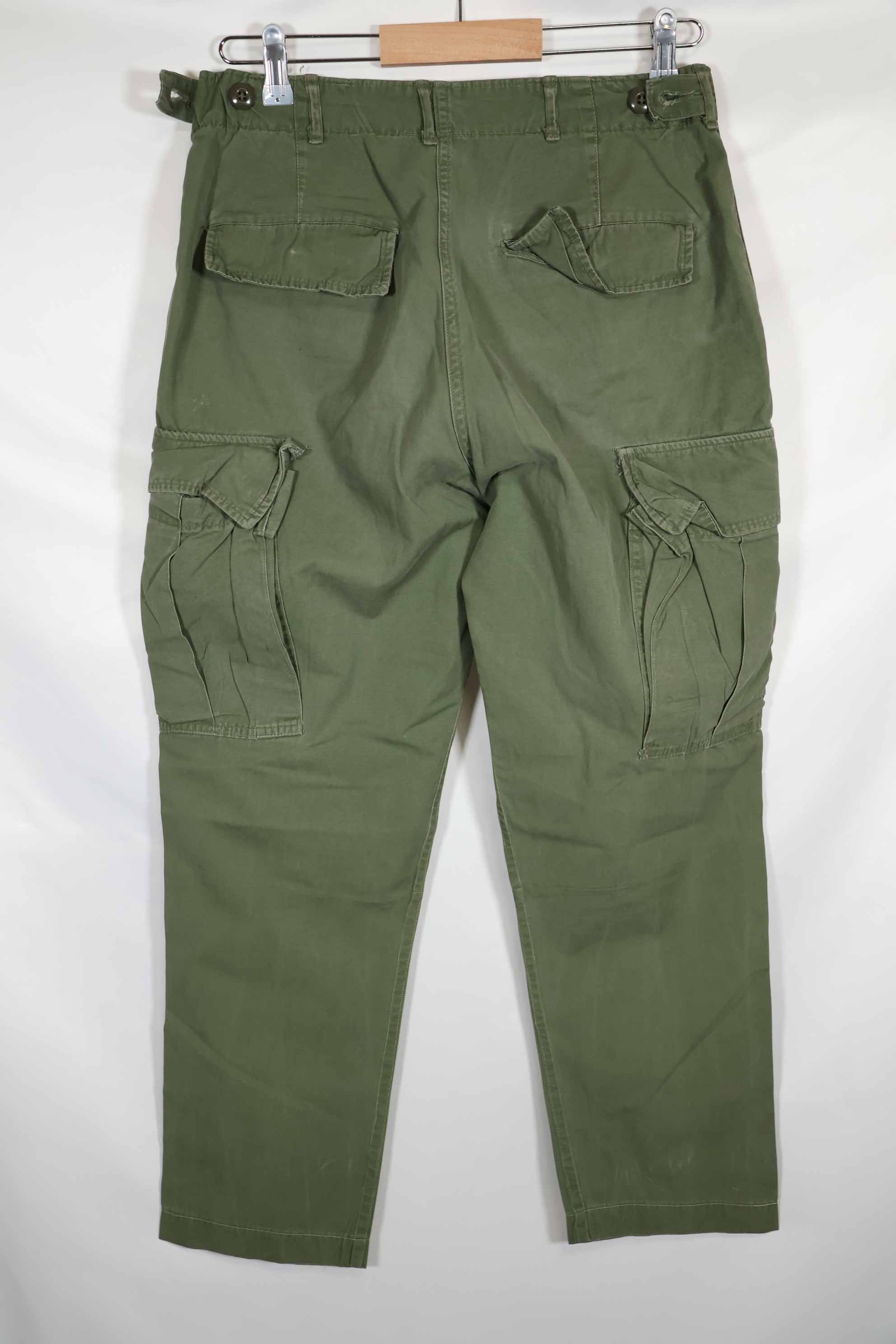 Mid 1960's 2nd Model Jungle Fatigue Pants Used Used S-L with strong signs of use