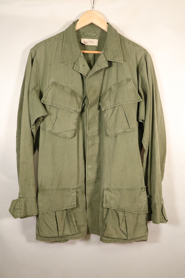 1967 Contract, M-L, Non-Ripstop, 3rd Model Jungle Fatigue Jacket, Faded, Used