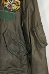 1988 US Navy CWU-45P USS HANCOCK CVA 19 VP-69 XL size flight jacket used