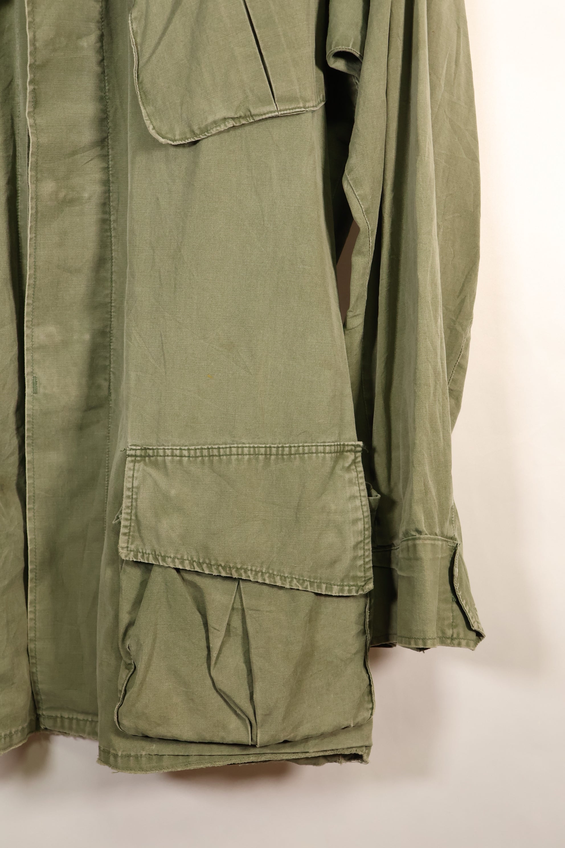 1967 Contract, M-L, Non-Ripstop, 3rd Model Jungle Fatigue Jacket, Faded, Used