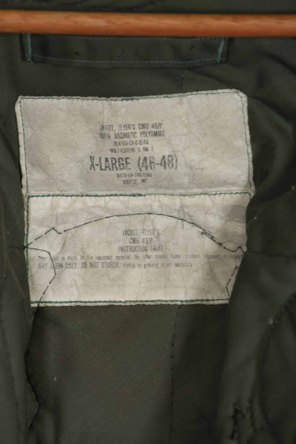 1988 US Navy CWU-45P USS HANCOCK CVA 19 VP-69 XL size flight jacket used