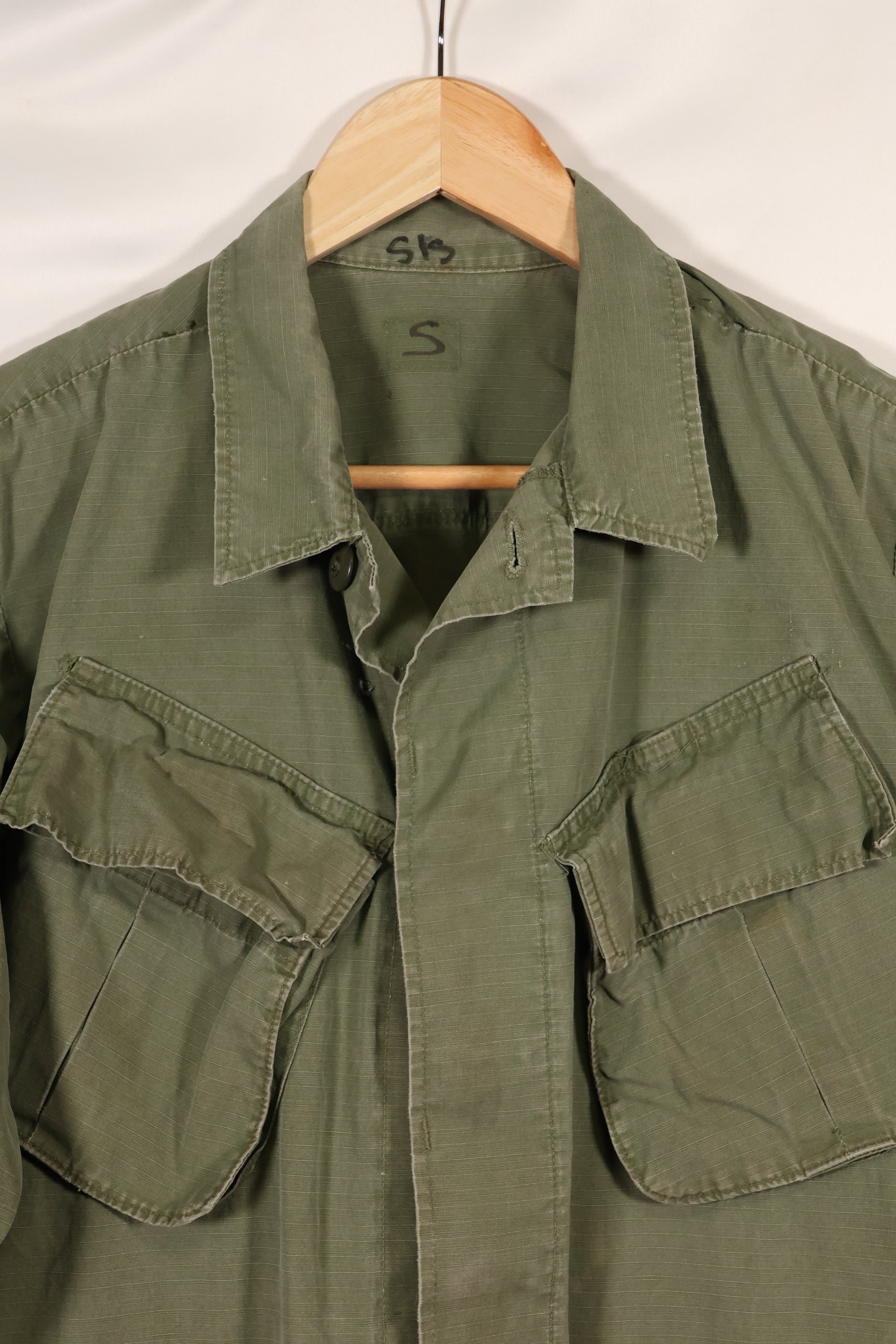 Circa 1968, estimated size S-R 4th Model Jungle Fatigue Jacket, used, released by film company.