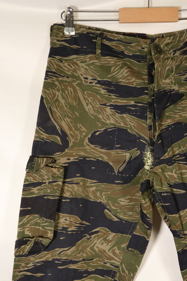Mid 1960's A-L Silver Tiger Pattern Asian Cut Pants, Repaired, Used.