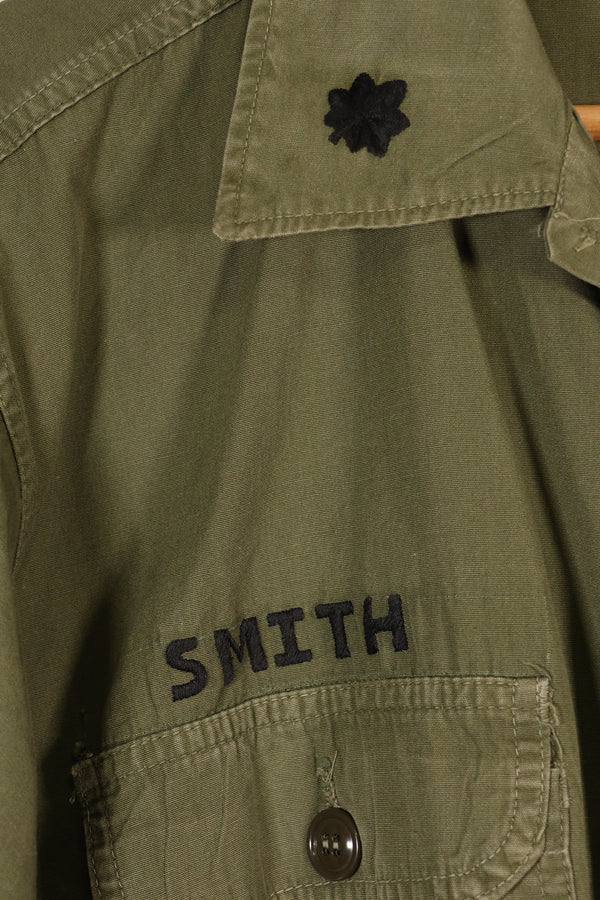 Late 1960s | LARGE | PX Item | Privately Sourced | OG-107 | Utility Shirt | Navy Advisor Replica | Used