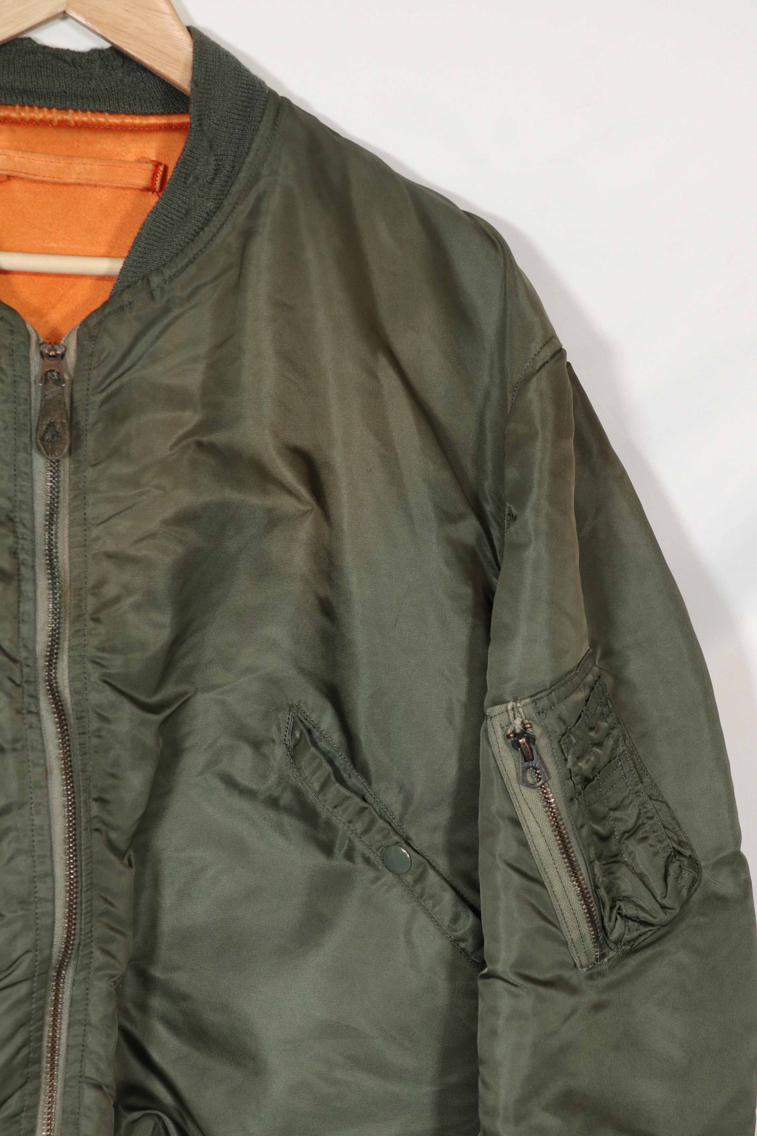 Real 1969 X-Large size L-2B flight jacket, used, good condition.