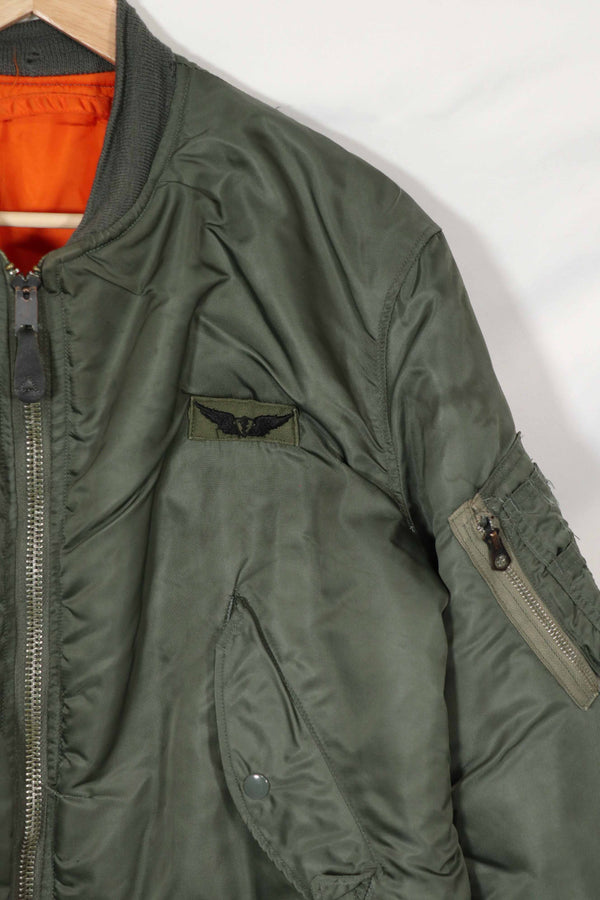 Real 1972 MA-1 flight jacket, used by US Army, knit damaged.