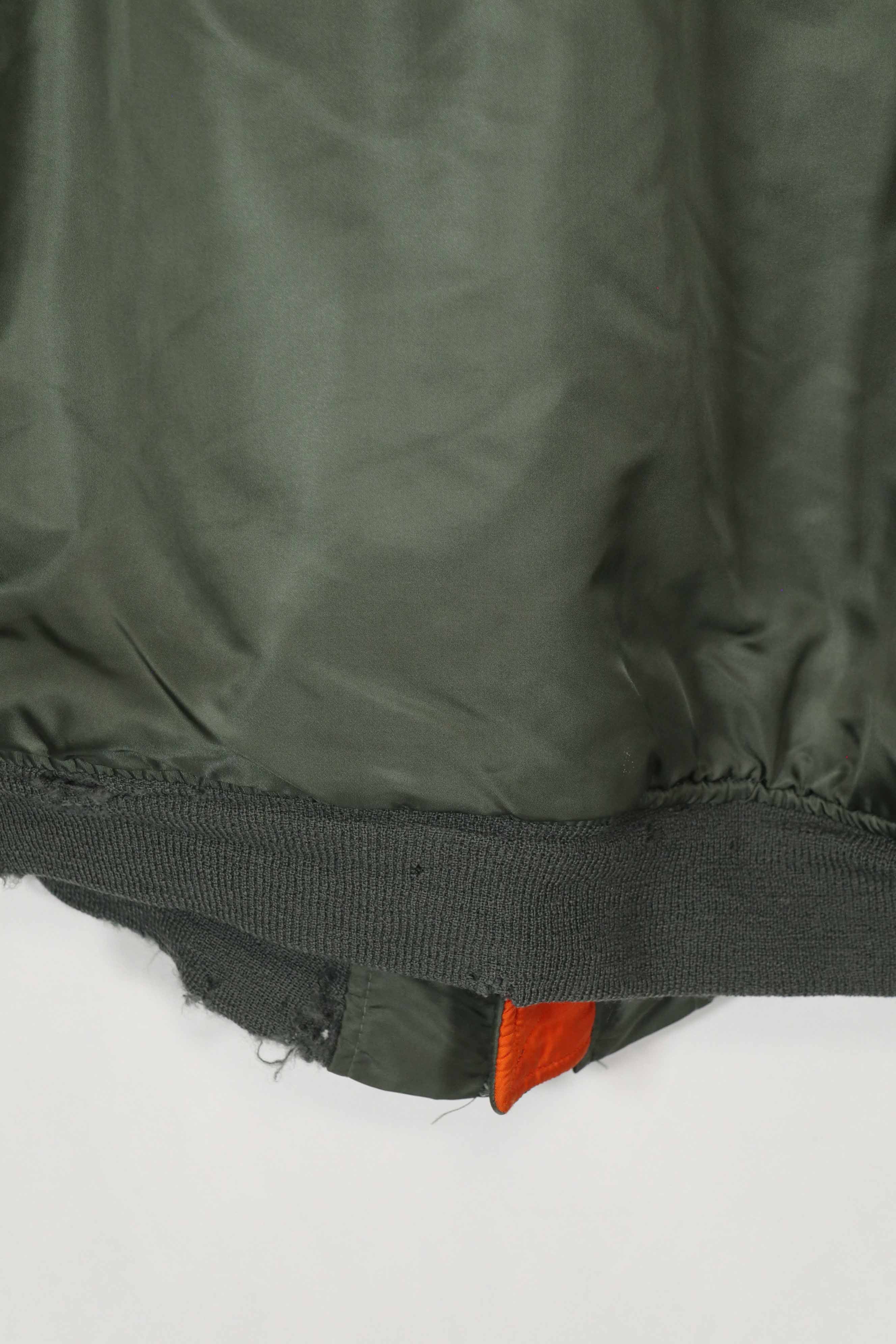 Real 1972 MA-1 flight jacket, used by US Army, knit damaged.