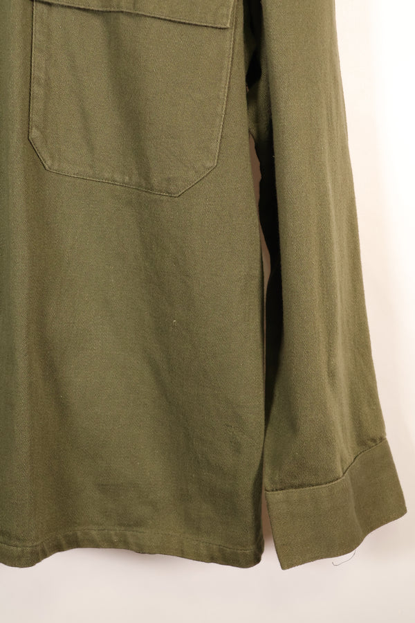 1960s, Estimated Size: MEDIUM, OG-107, Utility Shirt, Rare Cut, Retrofitted Patch, Used