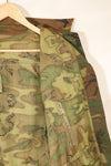 Mid-1960s non ripstop fabric ERDL camouflage rare print fabric jungle fatigues jacket, used.
